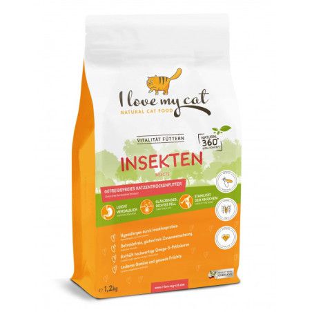 I LOVE MY CAT Trockenfutter für Katzen mit Insektenprotein